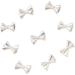 50x/Set Bowknot French Bow Nails Art Alloy Bow Nails Art Decoration Supplies For Salons Silver Bow 9 X 6mm - Buy Online on GoSupps.com