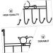 Hohopeti 7 Door Hook Rustic Coat Hooks Kitchen Cabinet Decor Iron Hook Coat Racks Hanging Storage Rack Office 42X22CM Black - Buy Online on GoSupps.com
