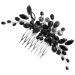 Beavorty Hair Accessories for Wedding Bridal Hair Side Comb Decorative Hair Side Comb Bride Hair Accessories Bridal Side Comb French Hair Side Combs Crystal Women's Hair Comb Rhinestones