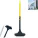 Multifunctional Screen Brush 2 in 1 Mesh Cleaner Brush Extendable Window Cleaning Tool Outdoor Patio Screen Cleaning Brush Window Screen Cleaning Brush with Scraper Yellow-green