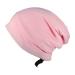 Silky Satin Lined Bonnet Sleep Cap - Adjustable Stay on All Night Slouchy Beanie Hat for Curly Hair and Braids (Pink One Size) One Size Pink