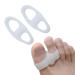 Fulenyi silicone toe spacers |Silicone-toe correction smooth iron portable hammer toe corrector soft straightener for large toes for hammer-toe relief prevents friction and relieves white L