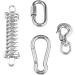 Spring Pole Dog Rope Toys Outdoor Stainless Steel Spring Pole Hanging Bungee Exercise Dog Rope Toys Best for Tug of War Bite Training Pull Exercise Solo Play (Standard Edition) - Buy Online on GoSupps.com