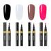 Pen Enamel 3 in 1 Permanent Gel Enamel Pencil 4PCS Semipermanent Nail Polish Kit Gel