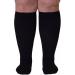 WSYKC Close-Te Compression Socks - 20-30 mmHG 3 Pairs 6xL Size Unisex Black - Ideal for Wide Calves - Buy Online on GoSupps.com