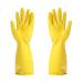BUSOTH Dish Washing Gloves Waterproof Dish Washing Rubber Gloves Kitchen Gloves Long Sleeve Cleaning Tools Dishwashing Gloves Yellow L