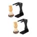 Beaupretty 2 sets of razor razor razor razor holder Razor foam brush Black suits for men beard brush holder made of acrylic comfortable shaving brushes third gang shaving racks