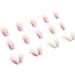24pcs French False Nails Short - Almond Square Press on Nails - Full Cover Acrylic False Nails With Glue - Rainbow Blooming French Fake Nails for Women and Girls Nail Art - Buy Online on GoSupps.com