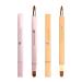 Unaone Retractable Lip Brush for Lipstick  2 Pieces Double-ended Lip Applicator with Cap  Portable Lip Liner Brush Lip Gloss Eyeshadow Smudge Concealer Brush (Pink/Gold)