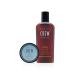 American Crew Regimen Fiber Duo Hair Gifts For Men With Daily Cleansing Shampoo & Fiber High Hold to Thickening & Texturise (2 x Full Size)