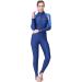 Womens Full Body Wetsuit UPF 50+ UV Protection Rash Guard Quick Dry Swimsuit - Blue - Large (125-135lb) - Buy Online on GoSupps.com