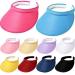 10 Pieces Sport Clip on Visor Adjustable Visor Hat One Size Cap with Visor Cloth Covered Brim Head Sun Visor for Women Men Golf Tennis Baseball, 10 Colors