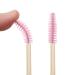 Mekupeu 100 Pack Eco-Friendly Bamboo Handle Eyelash Mascara Wands - Pink Disposable Makeup Brushes for Eye Lash Extension Tool Kit - Buy Online on GoSupps.com