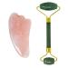 Jade W3915 Double-Headed Massage Device - Natural Pink Opal Stone for Weight Loss Anti-Wrinkle Neck Care & Gua Sha Tool in Pink Gift Box - Best Skin Care Solutions - Buy Online on GoSupps.com