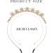 Zoestar Crystal Headband Gold Sparkly Star Headpiece Bridal Rhinestone Hair Hoop Beads Party Custom Hair Accessories for Women and Girls - Buy Online on GoSupps.com