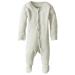 L'Ovedbaby Girls' Organic Baby Snap Footie New Born/Premature (4/7 Lbs) Stone