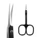 Professional Cuticle Scissors Extra Fine for Women and Men Upgraded Curved Precise Pointed Tip Grooming Scissors for Trimming Eyebrow Eyelash Trim Nail and Dry Skin (Black)