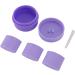 Travel Silicone Makeup Containers Trinkets Pills Silicone Cream Jars with Spoon Leakproof Portable for Outdoor (Purple) - Buy Online on GoSupps.com