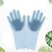 ESASAM Cleaning Gloves Silicone Dishwashing Gloves Household Kitchen Blue Green (15.5 * 34.5cm) Multifunctional Durable Thick Housework Gloves - Buy Online on GoSupps.com
