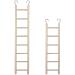 2pcs Birdie Basics Wooden Ladder for Bird Cage Climbing Ladder Toy for Parakeets Parrots Cockatoo 6 Step & 8 Step