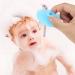 Baby Bath Silicone Brush 2 Pack for Dry Skin Cradle Cap Brush and Comb Cradle Cap and Eczema + Soft Training Silicone Finger Toothbrush for Baby Kids Children Pink & Blue - Buy Online on GoSupps.com