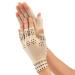 Collections Etc Magnetic Arthritis Therapy Fingerless Compression Gloves Nude Beige Large