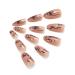 Brishow Almond Press-On Nails - 24 Ballerina Acrylic Nail Art for Women & Girls | Short Artificial Nail Stickers - Buy Online on GoSupps.com