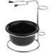 Stainless Steel Shaving Brush Stand Holder & Acrylic Shaving Bowl Set - Buy Online on GoSupps.com
