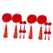 Beaupretty 6 Pairs Tassel Hair Ball Hair Clip Girl Hair Accessories Clips for Hair Chinese Tassel Hairpin Hair Styling Accessories Red Princess Child Issue Card Artificial Fur