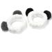 2PCs hair band women girl nice panda ear headband make -up shower head hair band (black ear and gray ear) black ear and gray ear