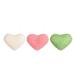 1 set of 3 heart-shaped facial sponges practical facial sponges (random color)