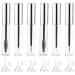 18pcs Set Empty Mascara Tube and Wand Glass 10ML Empty Mascara Tube with Rubber Stopper & Funnel Glass Mascara Tube for Castor Oil Eyebrow Growth Serum