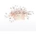 CENPEK Wedding Hairpin For Women Rose Gold Rhinestone Wedding Hairpin Handmade Floral Rhinestone Headpiece For The Bride Bridesmaid Hairpin - Buy Online on GoSupps.com