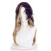 Boccte Coven Ahri Cosplay Wig Long Wavy Purple Mixed Brown Heat Resistant Synthetic Hair