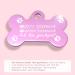 Personalized Bone-Shaped Pendants for Dogs & Cats - Ibera Gifts | Custom Engraved Collars in Pink Paws - Buy Online on GoSupps.com