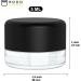 200 Pack 5ml Thick Clear Glass Containers with Black Child Resistant Lids for Oil  Lip Balm  Wax  Cosmetics - Buy Online on GoSupps.com