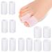 12 Pcs Silicone Toe Sleeves Soft Gel Protector Toe Cushions Pinky Toe Sleeves Protectors Corn Protectors Toe Tube Pads for Hammer Toe Stubbed Toe Corns Calluses Protect White