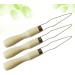 3Pcs Steel Wire Loop Button Hook with Wooden Handle - Button Assist Tool - Buy Online on GoSupps.com