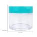 Beauticom 12 Piece 1 oz Acrylic Round Clear Jars with Flat Top Lids - Perfect for Creams Lotions Makeup & Herbs - SKY BLUE TEAL - Buy Online on GoSupps.com