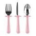 Grabease Stainless Steel Fork Knife & Spoon Set 18m+ Blush 1 Set