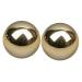 Beaupretty 2st Gymnasikball from brass baoding fitness ball newspaper stalks truck massage ball massage gear Small smooth balls massage balls healthcare metal The gold massage ball