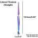 Colored Titanium Double Ended Nail Pincher Stainless Steel Nail Shaping Stick Multifunctional Nail Clip Tweezers Tool for Manicurist Colored Titanium(straight) - Buy Online on GoSupps.com
