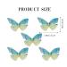 Handmade Realistic 3D Green Butterfly Hair Clips - Set of 5 Blue Hair Pins for Women and Girls | Wedding Decorative Hair Accessories - Buy Online on GoSupps.com