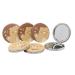Pocket Mirror(6 pcs) Mini Purse Mirror Travel Makeup Mirror Compact Mirror Beauty Magnifying Double Sides Pocket Mirror Portable Handheld Folding Pu Leather Mirror for Women Girls