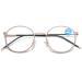 Lanomi reading glasses Blue light filter women men around metal thin frame oval computer visual aid reading glasses uv400 protection nerd work glasses 1 piece of gold 2.5 dioptries