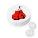 Red Boxing Gloves Round Case For Contact Lens Kit Storage Box with Mirror Printed
