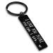 Key supporter with inscription "I love you more" for friend girlfriend husband wife Christmas Valentine's Day black medium