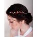 Chargances Bridal Rhinestone Hair Comb Wedding Pink Crystal Hair Vine Comb Vintage Handmade Hair Accessories for Bridesmaid Prom Flower Girls (Pink) - Buy Online on GoSupps.com