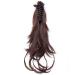 Synthetic Hair Brown Ponytail Hair Clip Fixed To Hair Extension Ponytail Wig 12inches medium brown