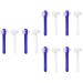 Healeved 12 Pcs Double Sided Toothbrush Denture Cleaning Brush False Toothbrush Denture Brush Manual